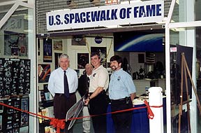 Space Walk of Fame Museum ribbon cutting