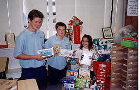 St. Teresa's donated to troops.