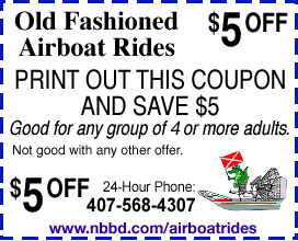 Airboat Tours - Titusville, Florida - Discount Coupon