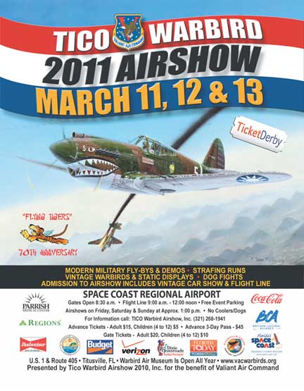 2011 Valiant Air Command Warbird Airshow poster.