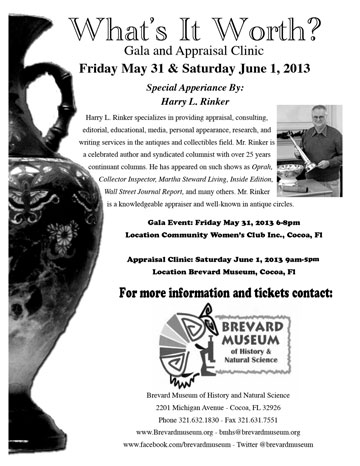 Antiques appraisal flyer - Click to print.