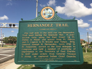Hernandez Trail marker in Cocoa