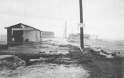 Scobie Dock during the hurricane.