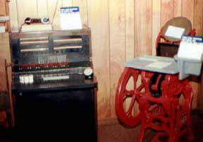 Telephone switchoard & printing press