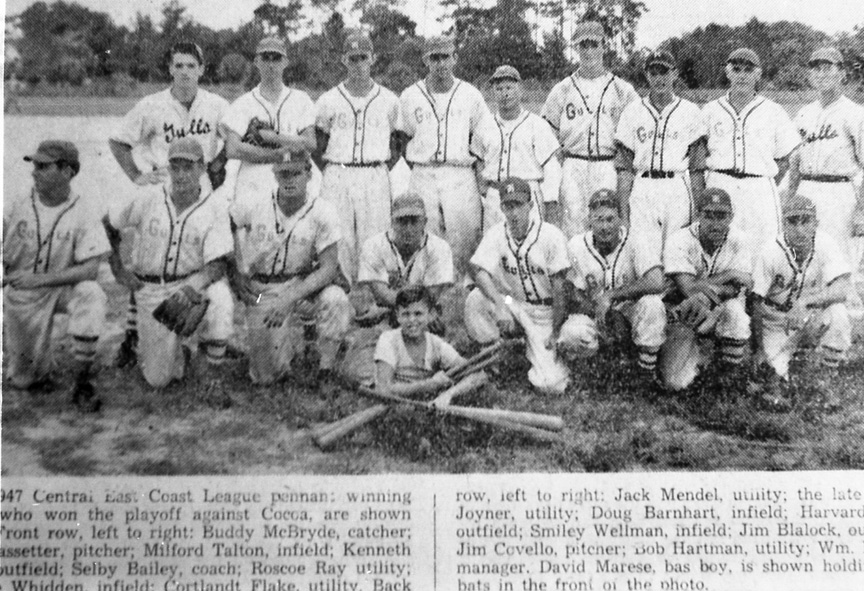 The 1947 Titusville Gulls semi-pro baseball team