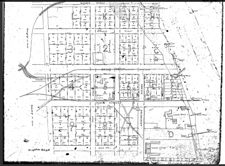 Titusville's original city plat.