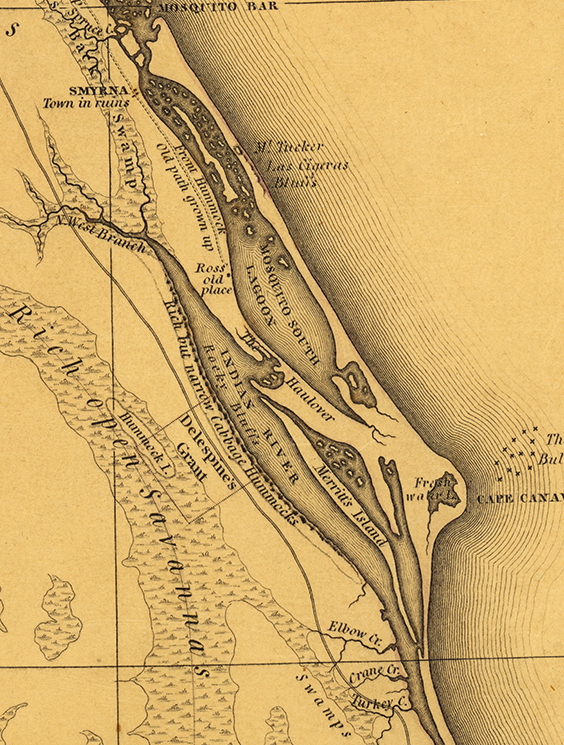 Merritt Island on Turners 1823 map