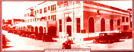 Walker Apts & Titusville Bank, 1925