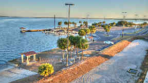 View of Titusville's Parrish Park & Boat Ramps from the bridge.