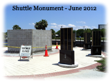 Shuttle monument - June, 2012 - Titusville, Florida.