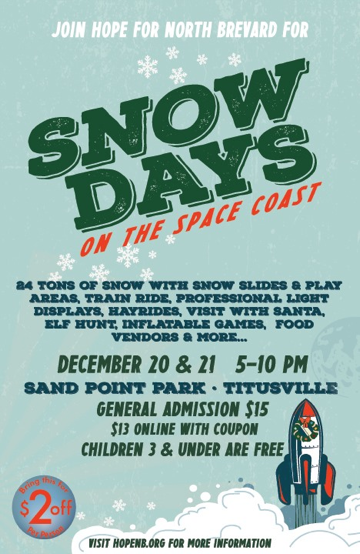 24 tons os snow! slides, play area, hayrides santa vendors...