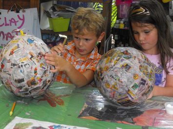 Globe art project. Globe art project.