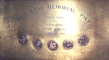 Vetrerans Memorial Plaque at pier missing