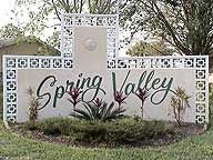 Spring Valley entrance sign