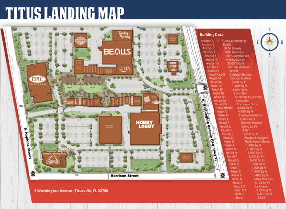 2019 Titus Landing map