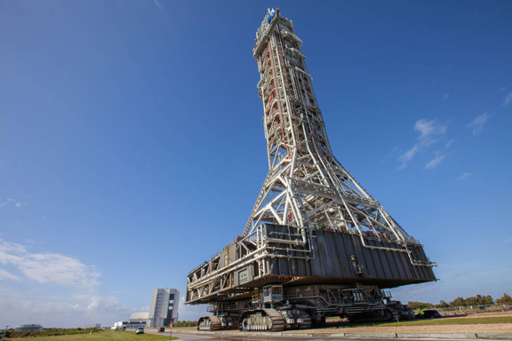NASA mobile launcher atop the crawler-transporter 2
