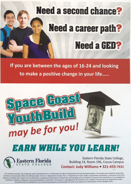 EFSC's Youth Build opportunities.