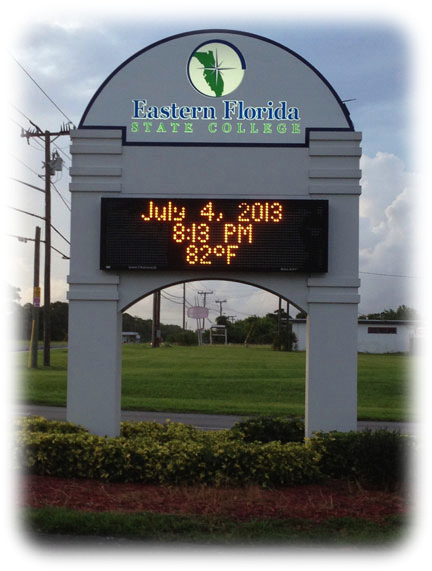 New sign for Eastern Florida State College - Titusville Campus