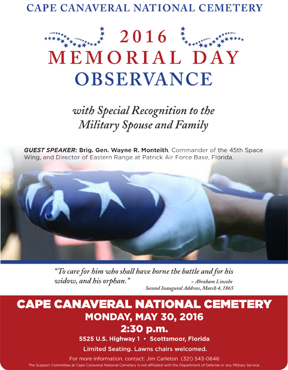 Memorial Day at Cape Canaveral National Cemetery - 2016