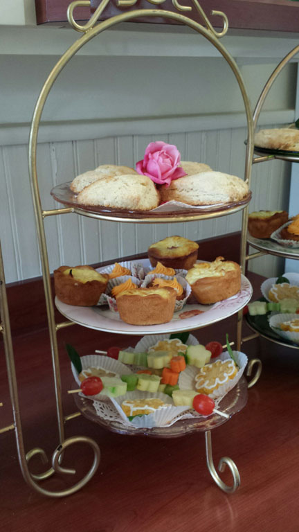 Food trays at the Women's History Month Tea 