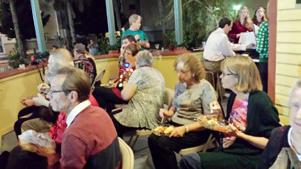 On the porch - 2015 Christmas Party - 2