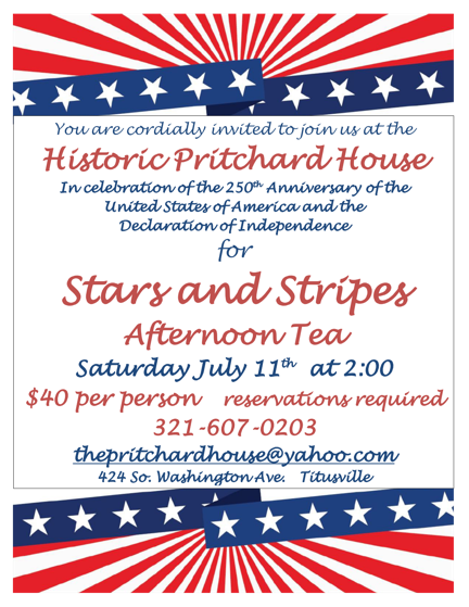 STARS AND STRIPES Afternoon Tea