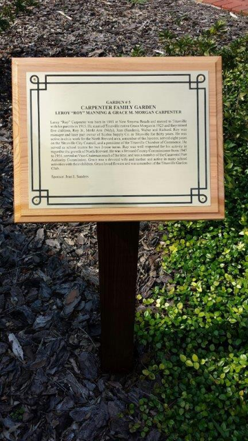 Carpenter Family Garden plaque