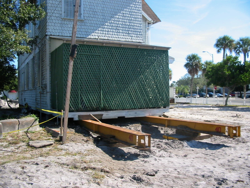 Stabilization work on the back of the house.