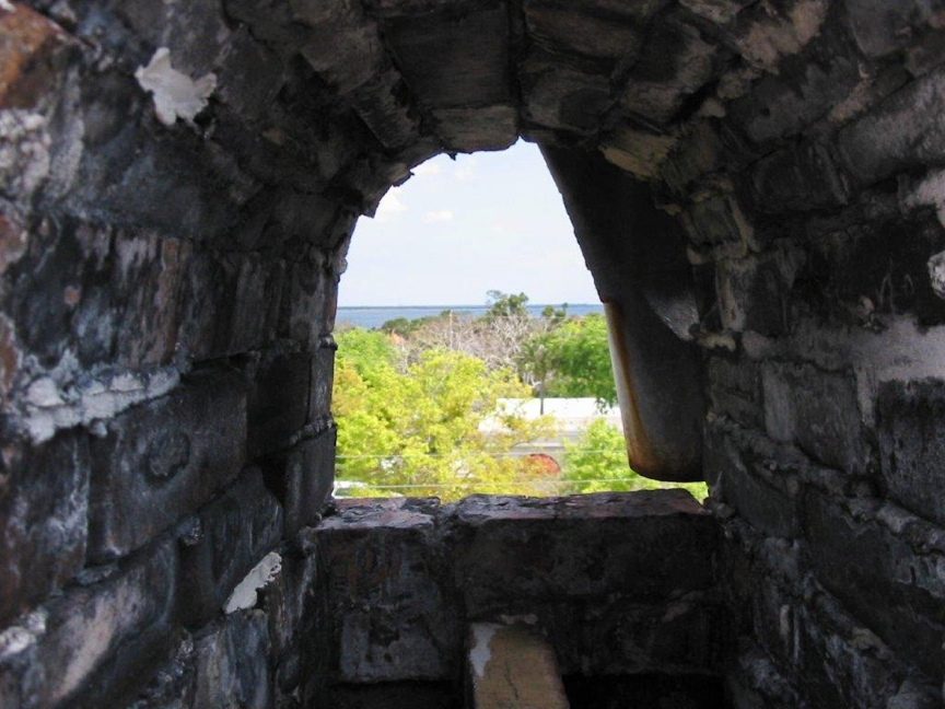 North side chimney inside dome cap
