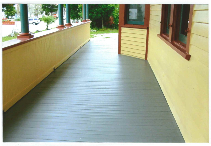 Downstairs porch after refinishing & painting. Downstairs porch after refinishing & painting.