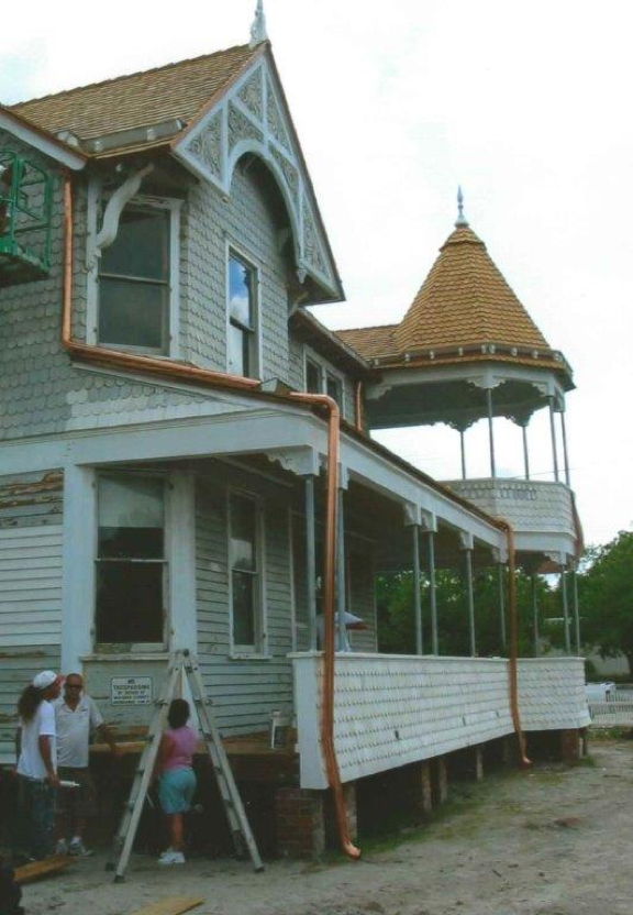 New copper drain spouts installed New copper drain spouts installed