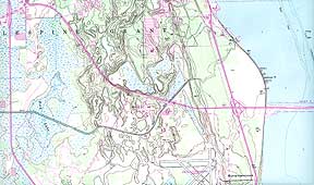 Topographical Map of Canal in 1949