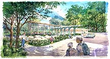 Rendering of pavilion in Enchanted Forest