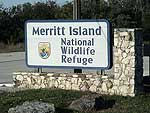 Border entrance sign for Merritt Island NWR.