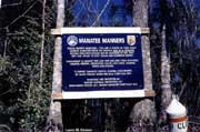 Save the Manatee - information sign.