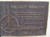 Mercury Project dedication plaque