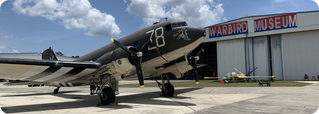 D-Day Douglas C-47 Skytrain at Titusville's Valiant Air Command's Warbird Museum. 6/6/19.