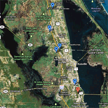 Location of Sanctuaries in North Brevard Florida