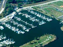 Titusville Marina from the air.