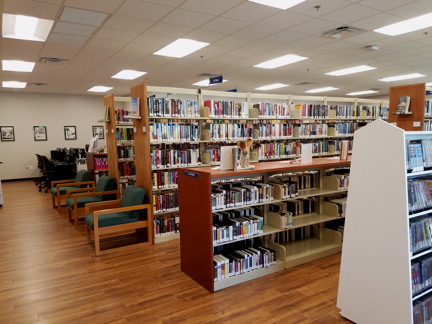 Part of our adult collection. Note the computers for your use.