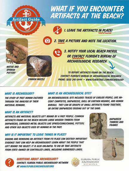 What to do with artifacts you find on the beach.