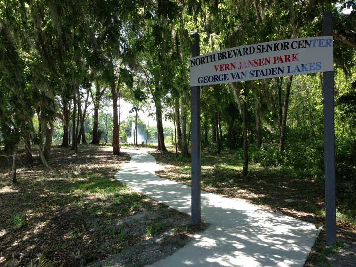 Entrance to the Vern Jansen Park and trail. Entrance to the Vern Jansen Park and trail.