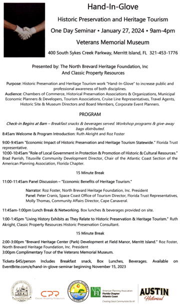 Hand In Glove Seminar flyer