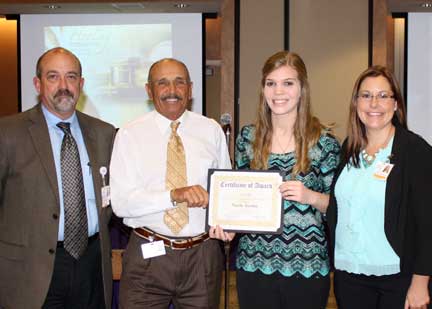 Nicole Jordan receives Karla Foster Memorial Scholarship. Nicole Jordan receives Karla Foster Memorial Scholarship.