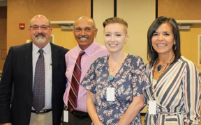 Karla Foster receives scholarship. Karla Foster receives scholarship.