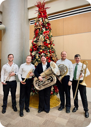 a small brass group from the Brevard Symphony Orchestra a small brass group from the Brevard Symphony Orchestra