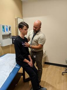 Dr. Anthony Allotta with student athlete Dr. Anthony Allotta with student athlete