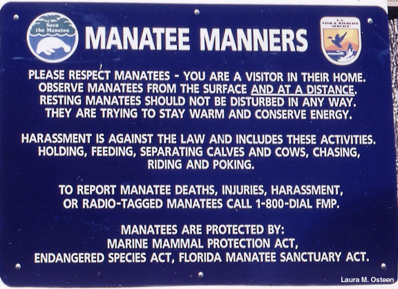 Save the Manatee - information sign - detail.