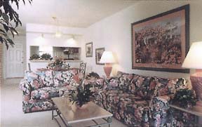 Typical living room in Fairways Condos